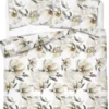 Komplet pościeli z satyny bawełnianej 160x200 w duże pełne kwiaty Home Satin