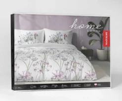 Komplet pościeli z satyny bawełnianej 220x200 w kwiaty czosnku ozdobnego Home Satin