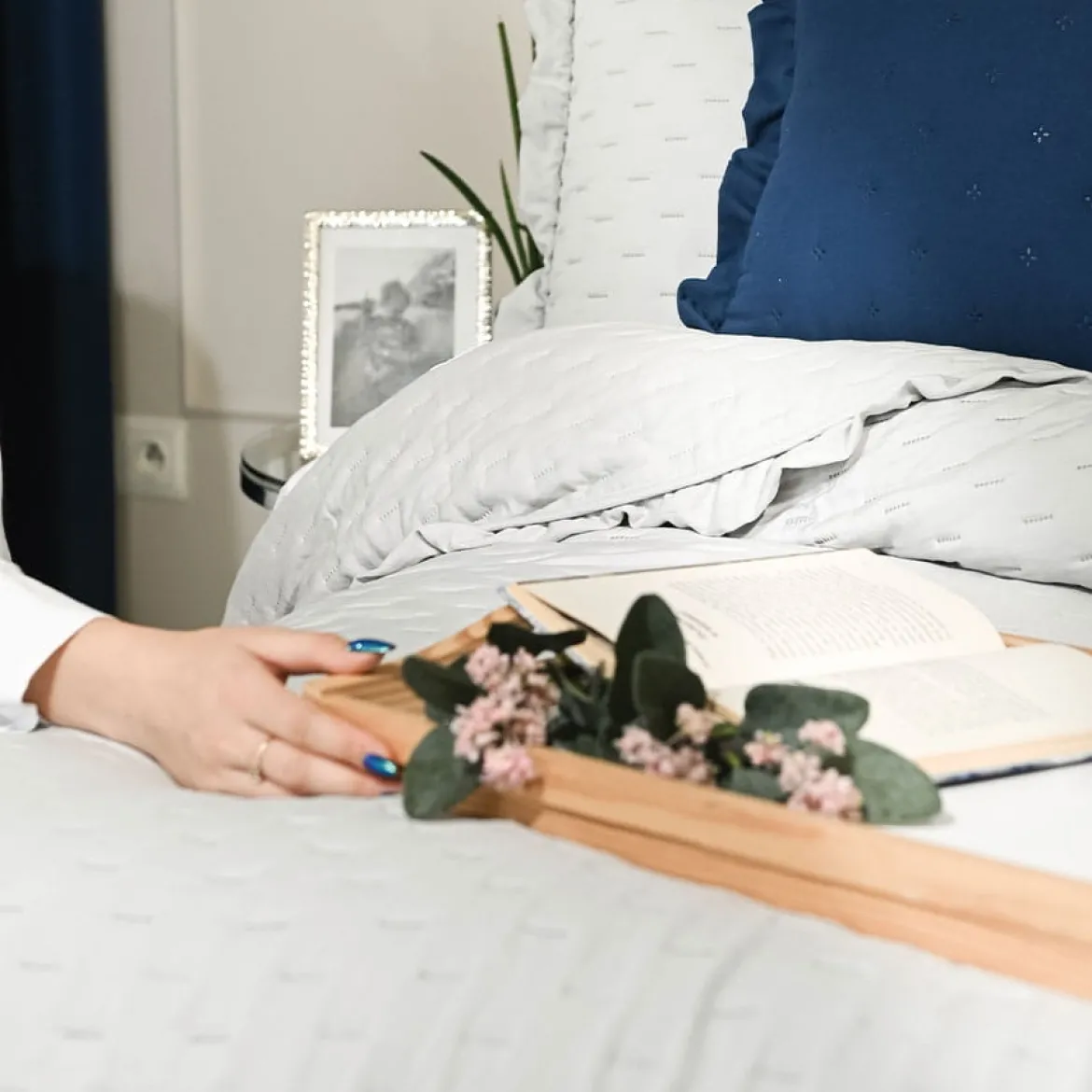 Narzuta Savona 220x240 Szara z Falbanką