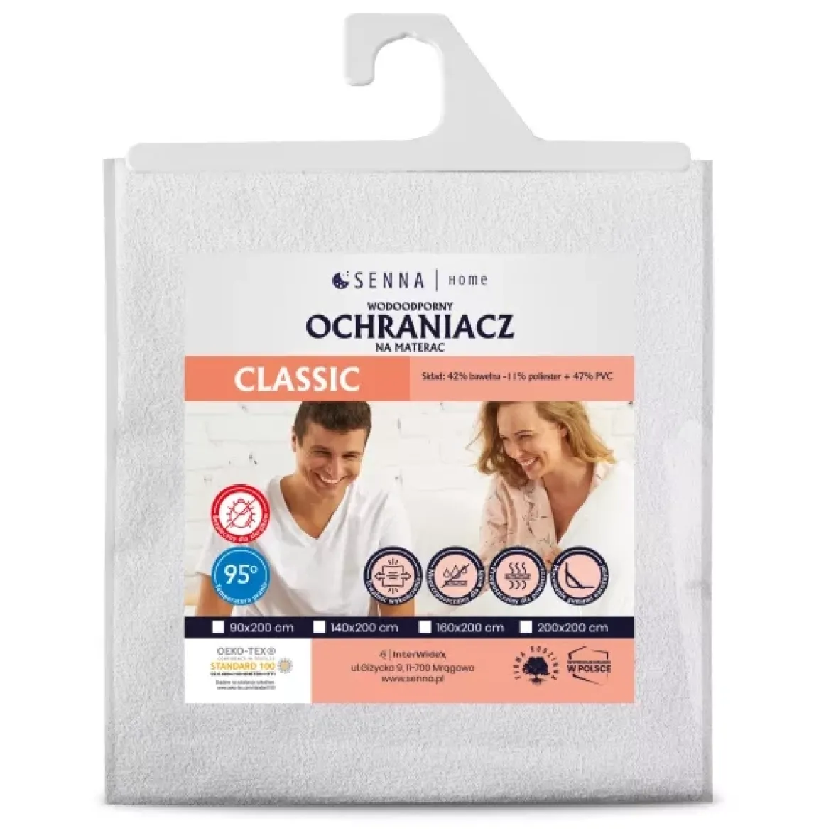 Ochraniacz wodoodporny na materac 140x200 Classic