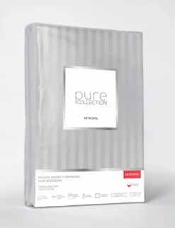 Pościel adamaszkowa Pure 160x200 jasnoszara