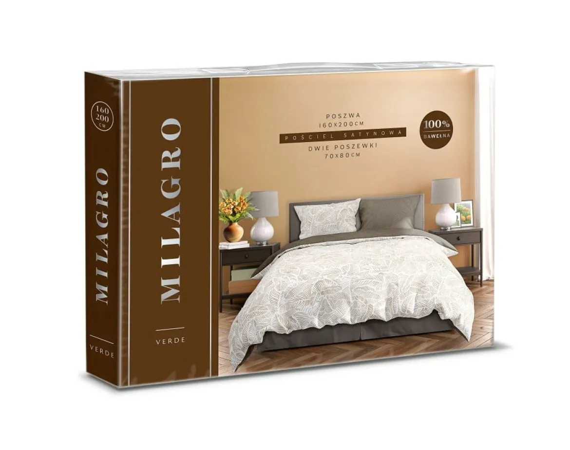 Pościel bawełna satynowa Milagro 160x200 Botanic Calm