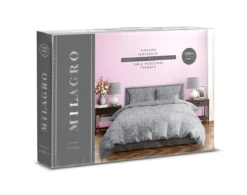 Pościel bawełna satynowa Milagro 160x200 Grey Botanica