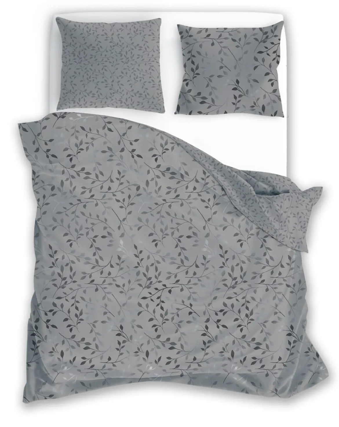 Pościel bawełna satynowa Milagro 160x200 Grey Botanica