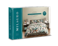 Pościel bawełna satynowa Milagro 160x200 w kolorowe pióra