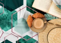 Pościel bawełna satynowa Milagro 160x200 w sześciokąty