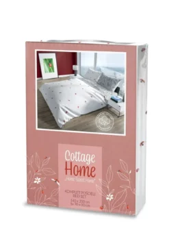 Pościel bawełniana Cottage biała 220x200 w biedronki