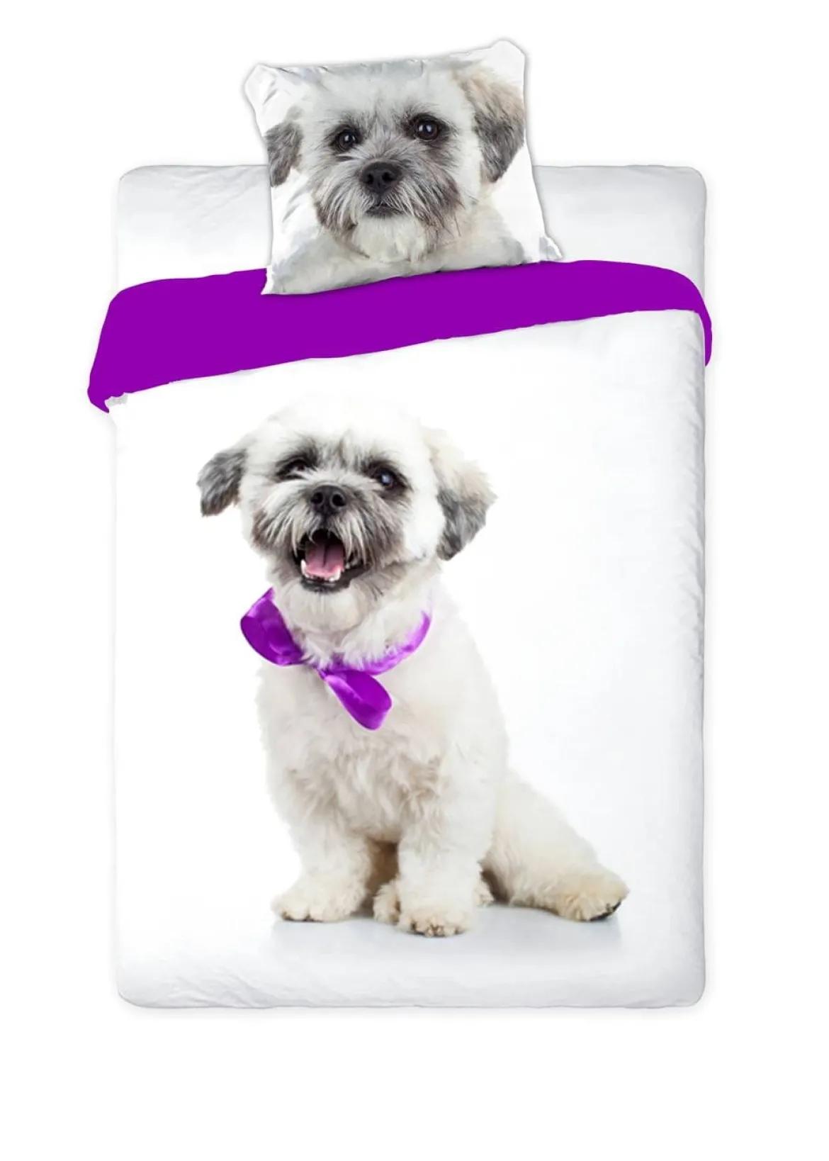 Pościel bawełniana dziecięca 160x200 Shih tzu