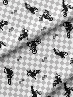 Pościel bawełniana młodzieżowa świecąca 140x200 Motocross