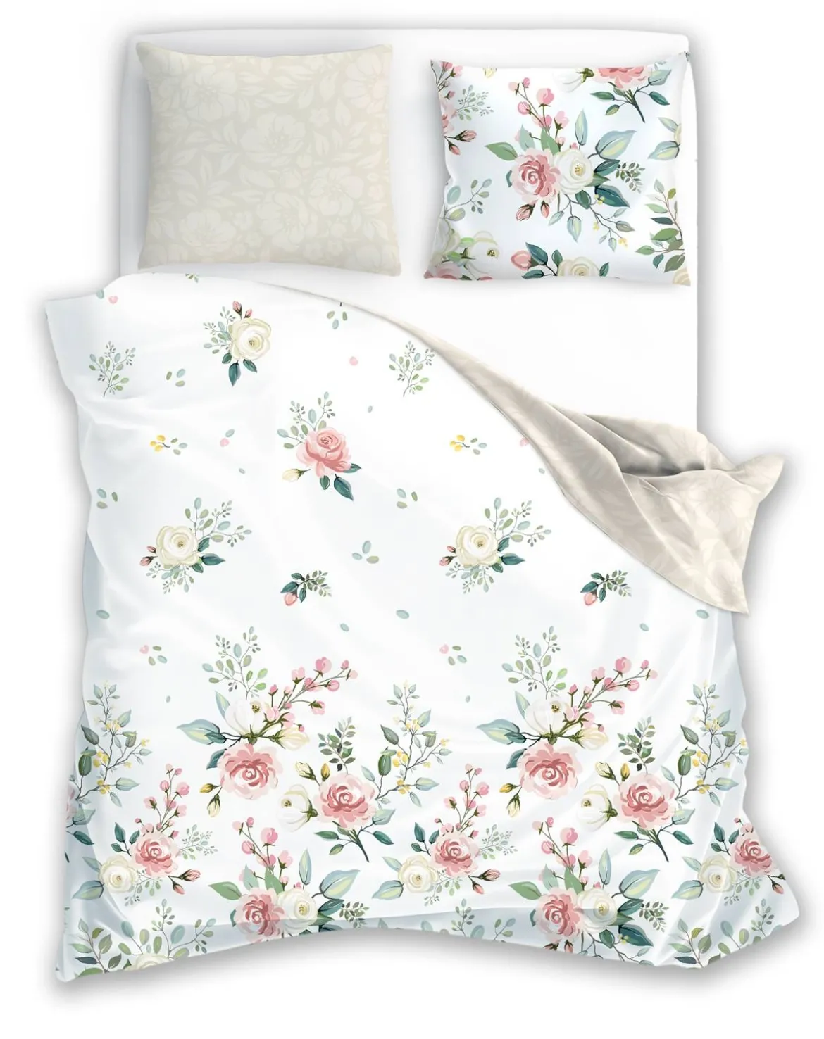 Pościel bawełniana Pure Cotton 220x200 w róże
