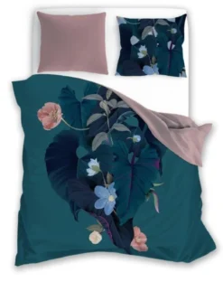 Pościel bawełniana turkusowo różowa Trendy 220x200