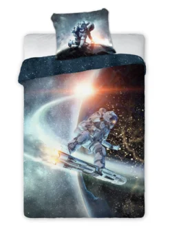 Pościel bawełniana 160x200 Astronauta Na Spacerze