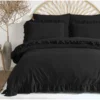 Pościel bawełniana 160x200 Black Stonewashed