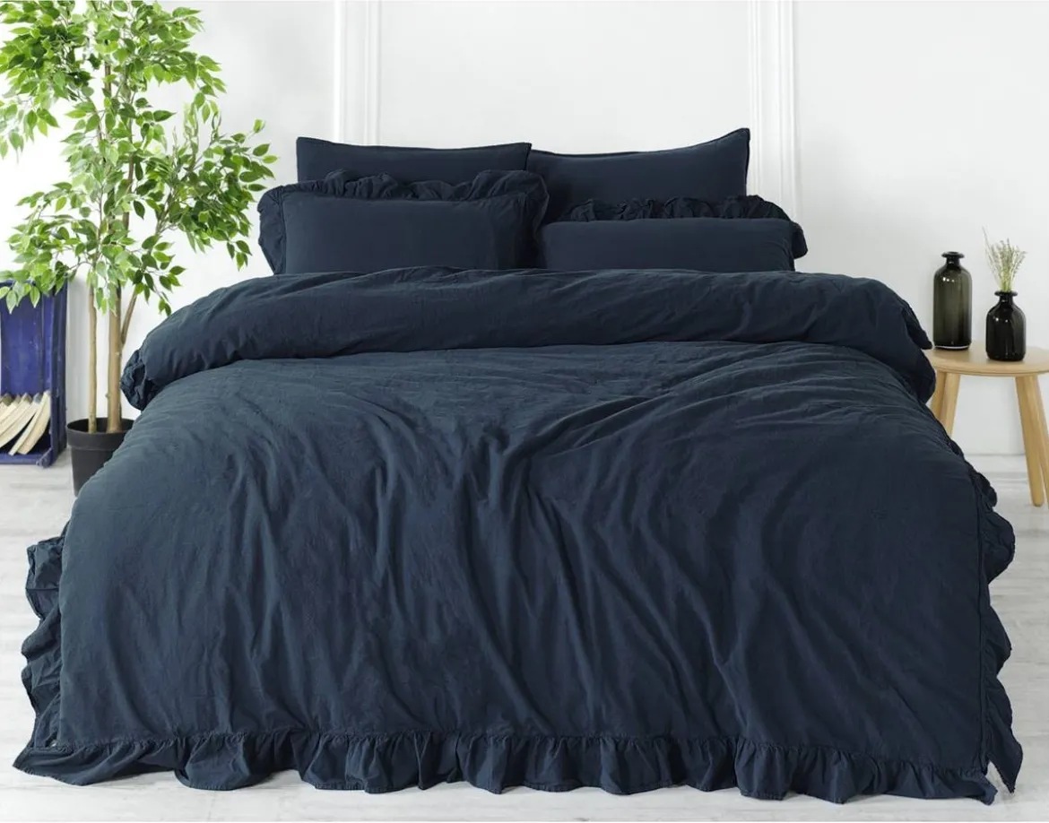 Pościel bawełniana 160x200 Dress Blue