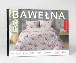 Pościel bawełniana 100% 220x200 pudrowe kwiaty