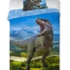 Pościel bawełniana 160x200 T-REX niebieski
