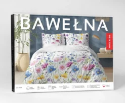 Pościel bawełniana 100% 180x200 w kwiatową łąkę