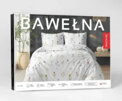 Pościel bawełniana 100% 180x200 w kwiaty polne