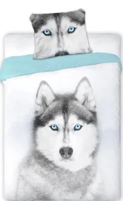 Pościel bawełniana z huskim 160x200