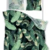 Pościel bawełniana zielona Trendy 220x200 liście