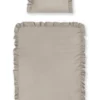 Pościel dziecięca bawełniana 90x120 Taupe Falbana