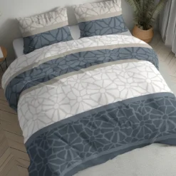 Pościel flanelowa 220x200 geometryczne kwiaty