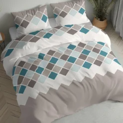 Pościel flanelowa 160x200 w romby