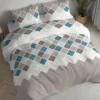 Pościel flanelowa 220x200 w romby