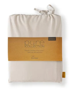 Pościel Pure Eco Line bawełniana 220x200 beżowa z guziczkami