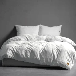 Pościel Pure Eco Line bawełniana 220x200 biała z guziczkami