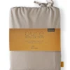 Pościel Pure Eco Line bawełniana 160x200 taupe z guziczkami