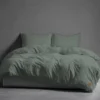 Pościel Pure Eco Line bawełniana 160x200 miętowa z guziczkami
