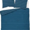Pościel satyna bawełniana Home Satin granatowa 220x200 w poziome pasy