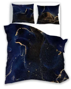 Pościel satyna bawełniana Nobile 160x200 Nocne Niebo