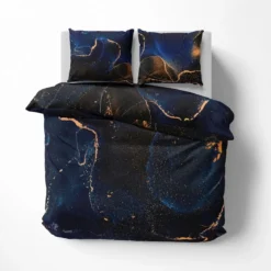 Pościel satyna bawełniana Nobile 160x200 Nocne Niebo