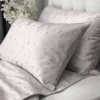 Pościel z perkalu pudrowa 160x200 Polne Kwiaty Lame Percale