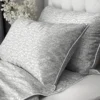 Pościel z perkalu 160x200 Popielata w Kwiaty Lame Percale
