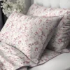 Pościel z perkalu 220x200 Różowa Łąka Lame Percale