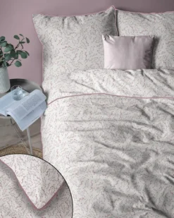Pościel z perkalu 220x200 Różowe Drobne Kwiaty Lame Percale