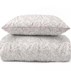 Pościel z perkalu 220x200 Różowe Drobne Kwiaty Lame Percale