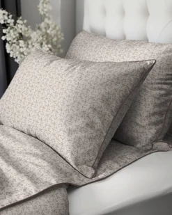 Pościel z perkalu 220x200 Różowe Kwiaty Lame Percale