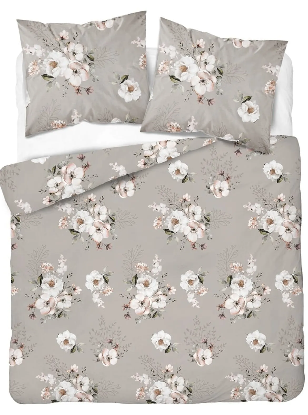 Pościel z satyny bawełnianej beżowej 160x200 Home Satin w magnolie