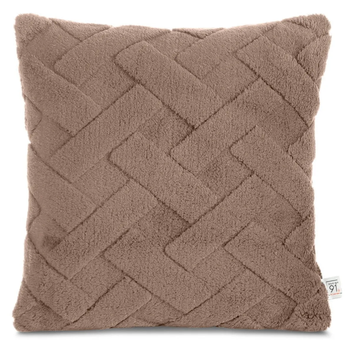 Poszewka dekoracyjna ciemno beżowa 45x45 Caro
