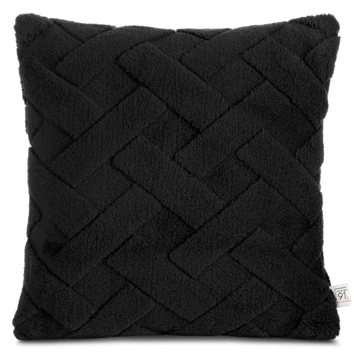 Poszewka dekoracyjna czarna 45x45 Caro