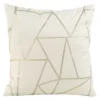 Poszewka dekoracyjna velvet geometryczna 45x45 kremowa