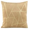 Poszewka dekoracyjna velvet geometryczna 45x45 beżowa