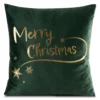 Poszewka dekoracyjna świąteczna zielono złota 45x45 Merry Christmas