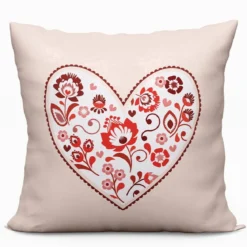 Poszewka kremowa 40x40 Folk
