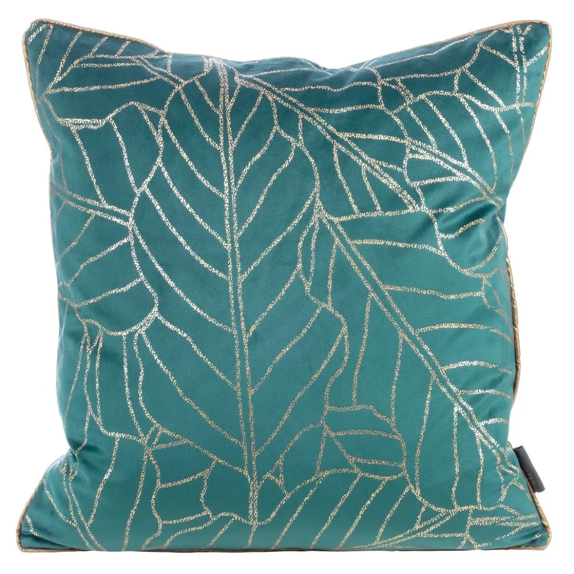 Poszewka LC velvet 45x45 Lili ciemno turkusowo złota