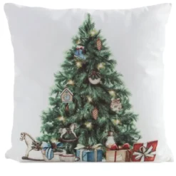 Poszewka świąteczna velvetowa 45x45 Choinka
